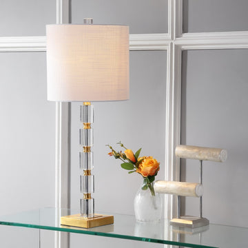 Claire 28.5" Crystal LED Table Lamp - JONATHAN Y